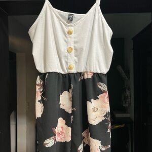 SHEIN Curve White Floral Romper